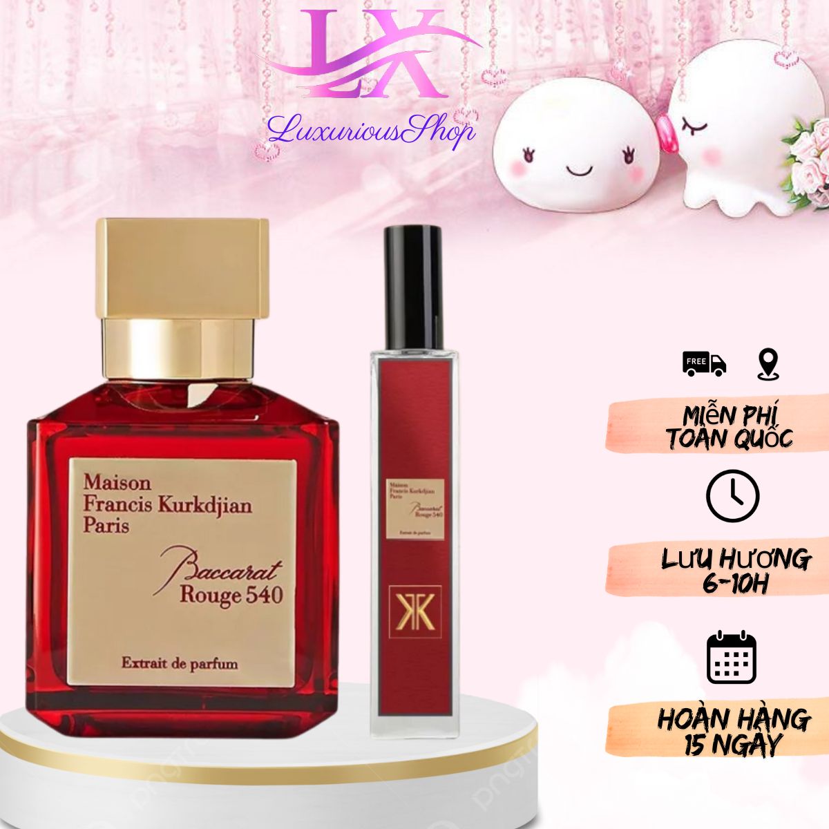 Nước Hoa Unisex Maison Baccarat Rouge 540 (đỏ) EDP Hương Thơm Sang trọng, Tinh tế, Cuốn hút [10ML]