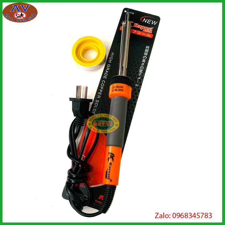 Mỏ hàn thiếc kapusi 80w, tặng kèm cuộn thiếc