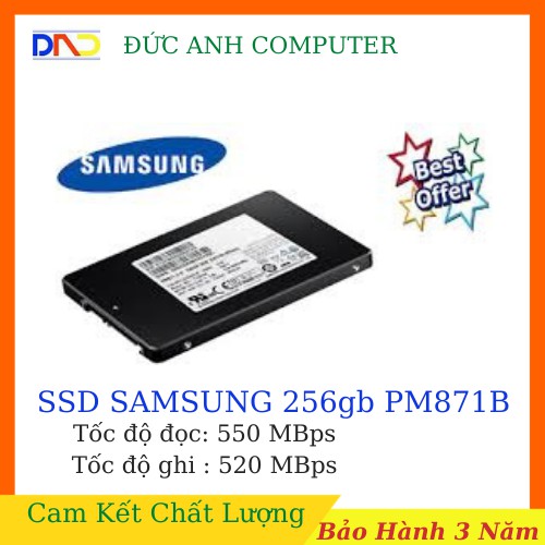 SSD 2-5" Samsung 256GB PM871B - 256GB - vỏ nhôm- mới bảo hành 3 năm sản phẩm tốt chất lượng cao cam kết hàng giống mô tả