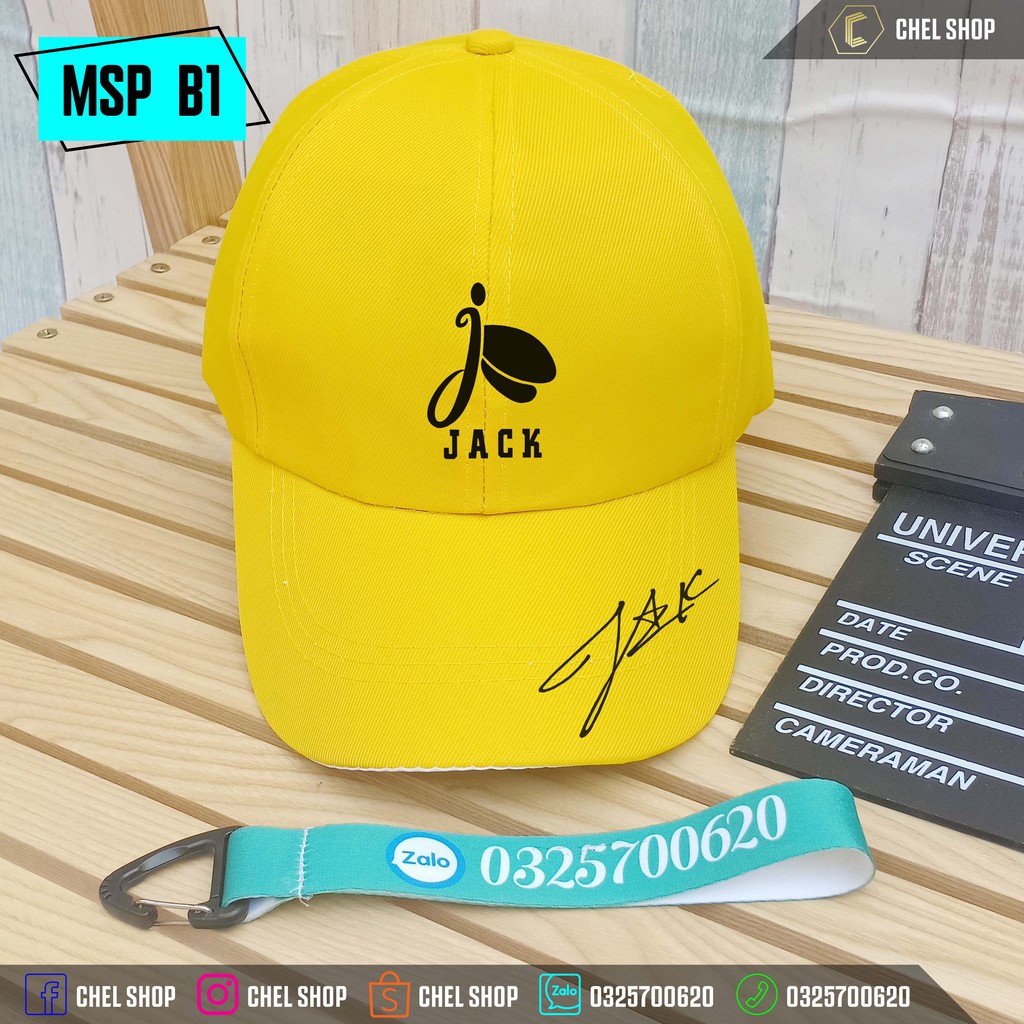 Mũ jack đóm , nón kết jack cho đóm màu vàng