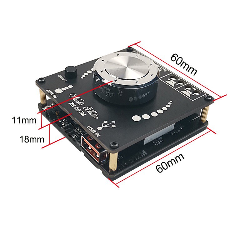 Mạch khuếch đại âm thanh vào bluetooth 5.0 50wx2