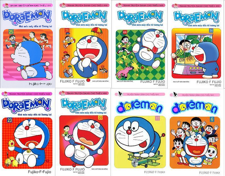 Sách - Combo 8 quyển truyện Doraemon ngắn - giao tập ngẫu nhiên