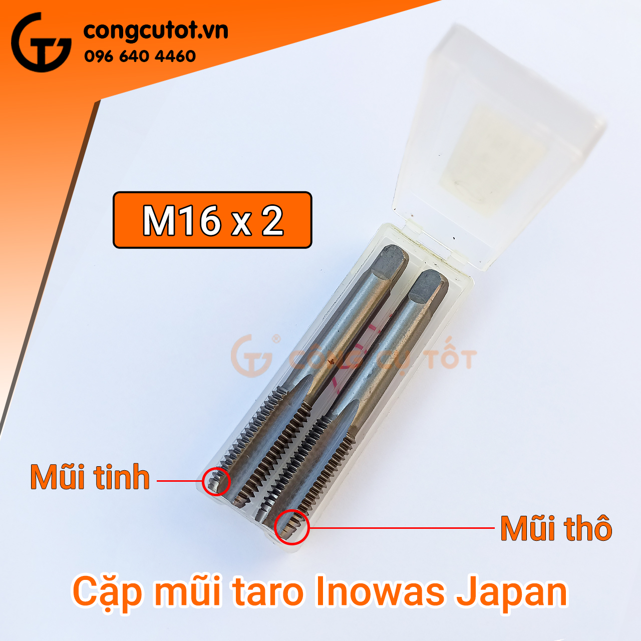 Mũi taro tạo ren Inowas Japan các cỡ M4-M20