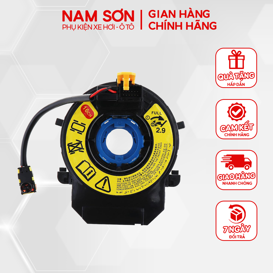 Cáp Còi Hyundai i10 Bản Đủ/Bản Thiếu Tích Hợp Vô Lăng - Cuộn Cáp Vô Lăng