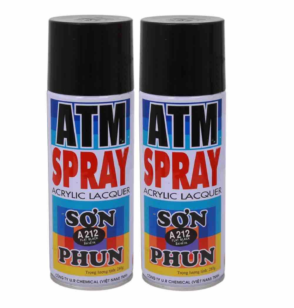 Sơn xịt ATM A212 400ml ( màu đen nhám)