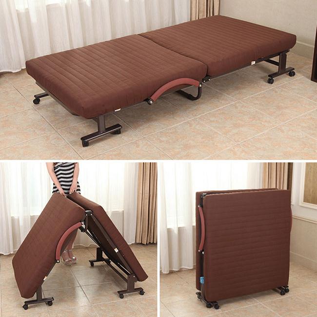Giường xếp gọn đa năng Hàn Quốc HQ75 - Thép hợp kim sơn tĩnh điện giường du lich,giường thư giãn,giường văn phòng