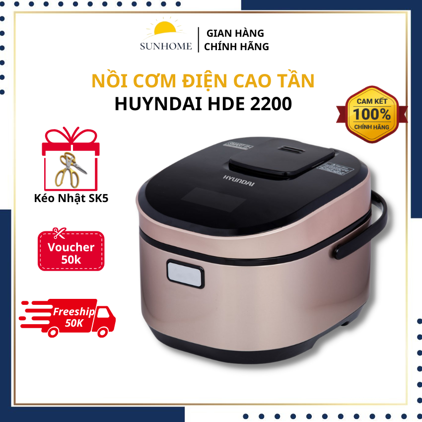 Nồi cơm điện, nồi cơm điện cao tần Huyndai 2201G/2200G. Nồi cao tần chính hãng nấu cơm rất ngon, bảo hành 12 tháng.