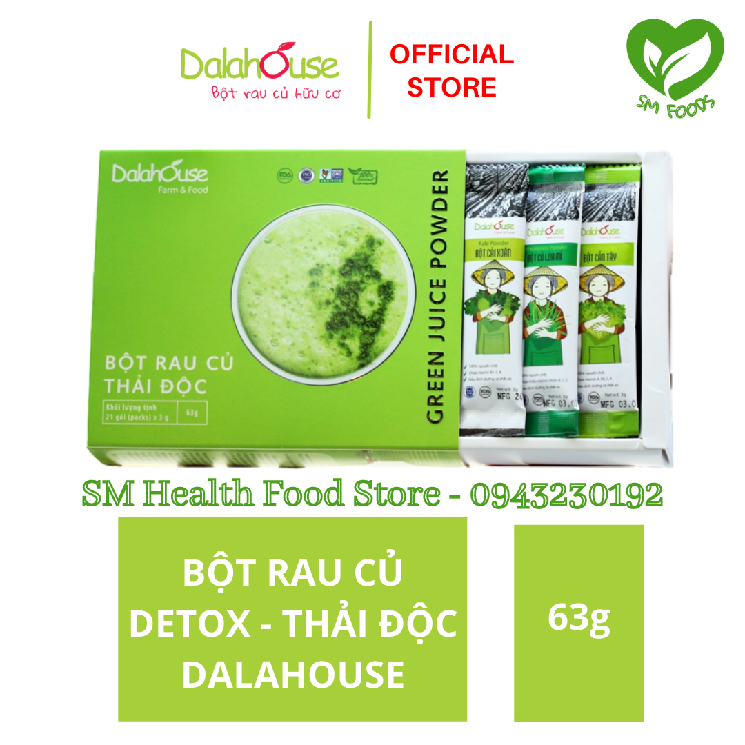 Combo Bột Rau Củ Detox Thải Độc Dalahouse 63g