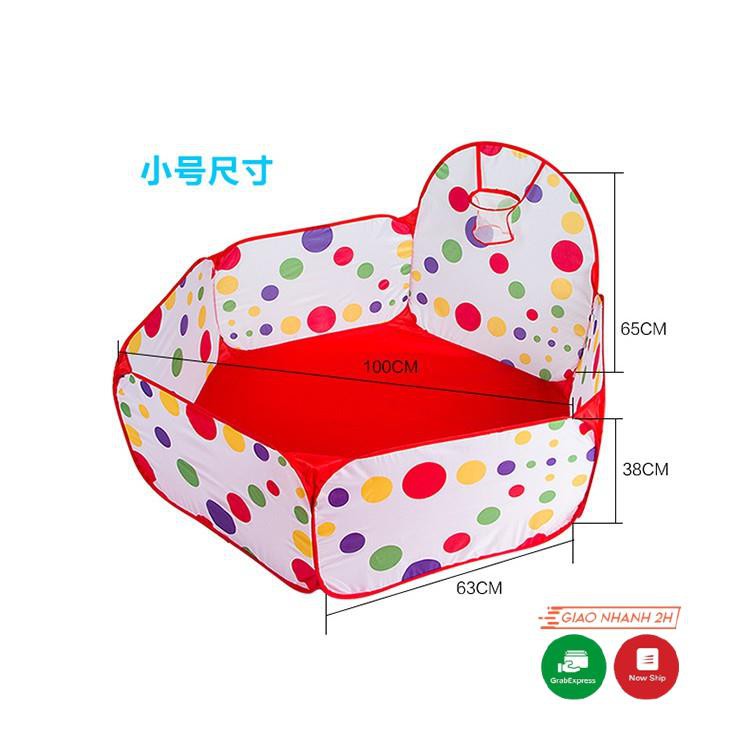 Nhà bóng có rổ, Lều bóng mini trong nhà nhiều họa tiết cho bé vui chơi thỏa thích (không kèm bóng)
