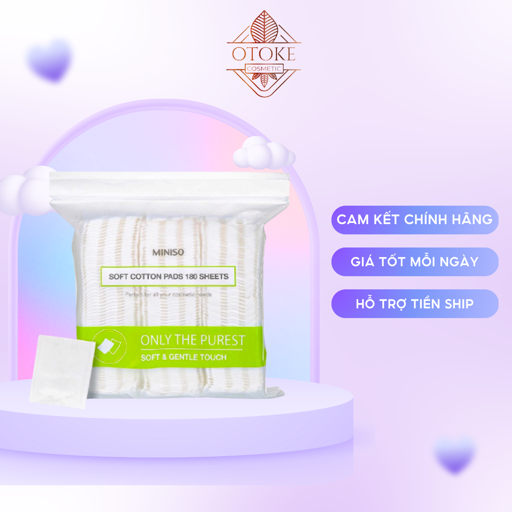Bông Tẩy Trang Miniso 180 Miếng