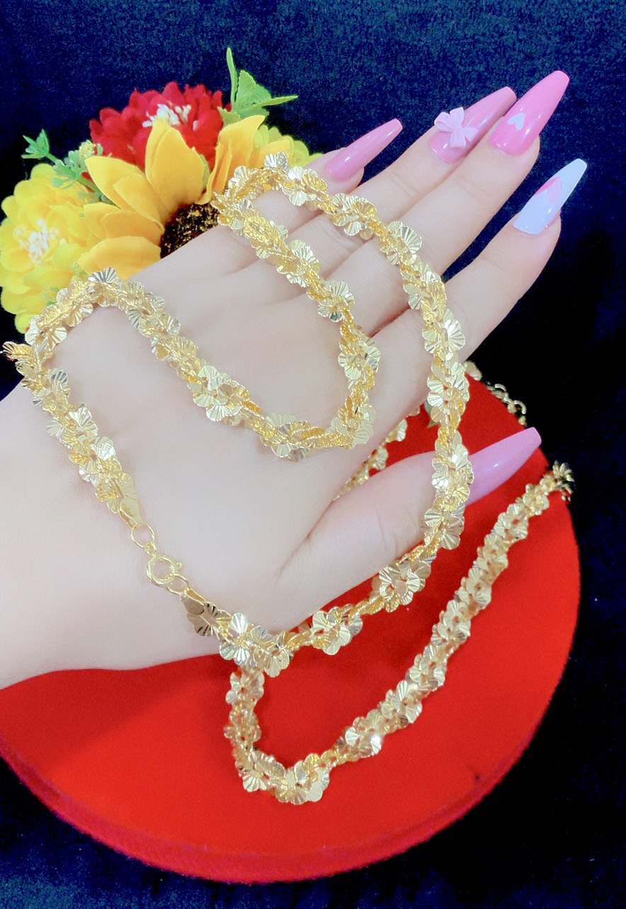 Dây chuyền nữ đuôi phụng, thiết kế hàn quốc - d01240523 -chất liêu bên trong bạc thái, cam kết không đen không dị ứng