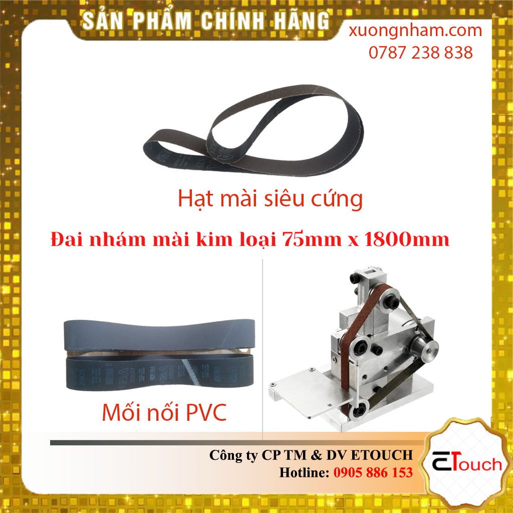 Đai nhám - nhám vòng 75mmx1800mm mài kim loại vải x632 đài loan