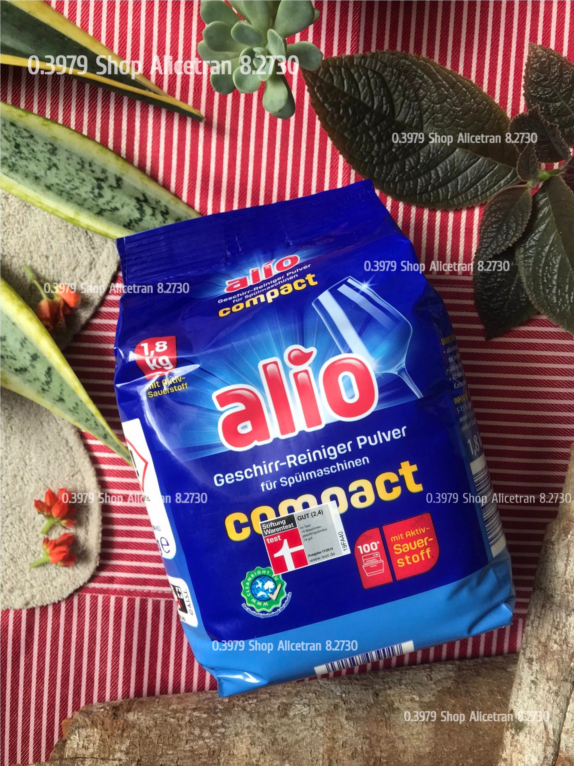 Bột rửa chén bát Alio - bịch 1.8kg (dùng trong máy rửa chén bát)