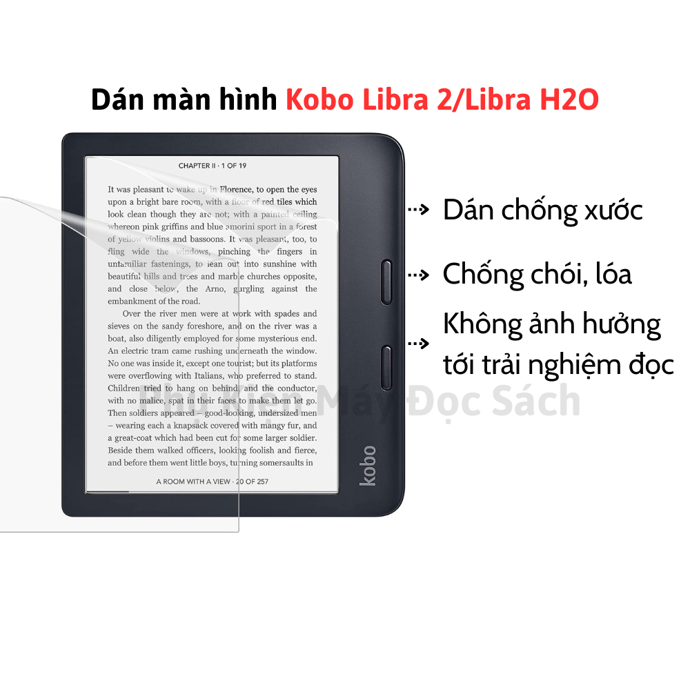 Dán màn hình kobo libra 2/libra colour/libra h2o, dán chống chói loá kobo libra 2/libra h2o