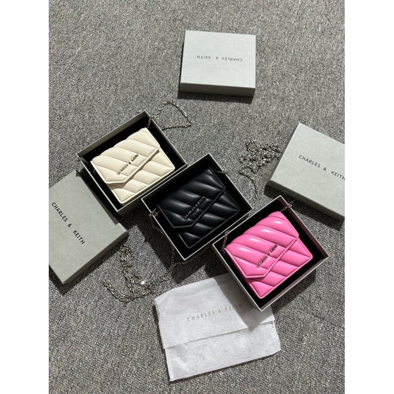 Ví Ngắn Mini Nắp Chéo Kèm Dây Đeo Xinh Xắn Asymmetric Flap Panelled size 10