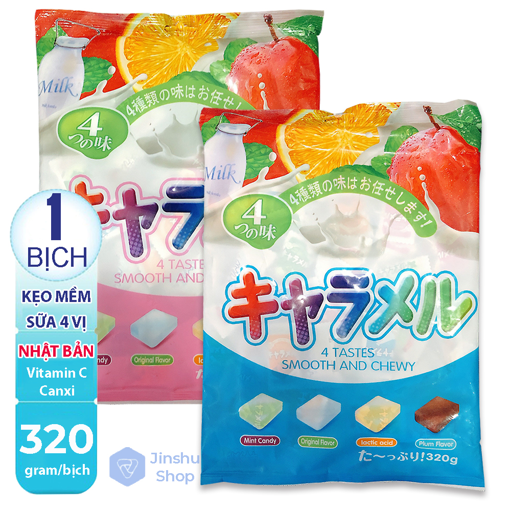 [ GIÁ GIẢM SÂU ] 01 Bịch (320gr) Kẹo sữa mềm 4 vị truyền thống Nhật Bản siêu ngon (Date: 12 tháng)-[ 12.12 Hot Deals ]