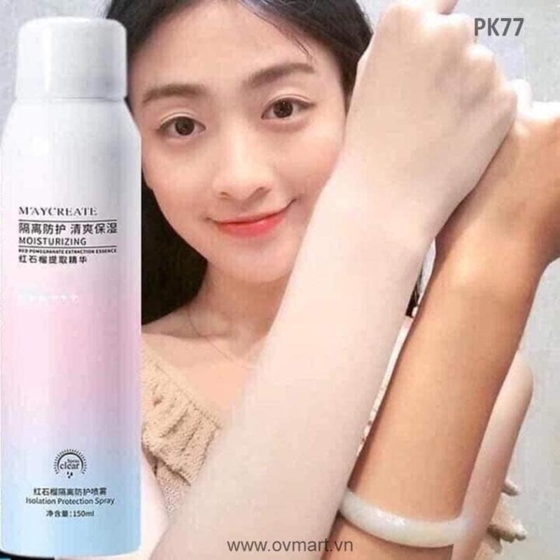 XỊT CHỐNG NẮNG MAYCREATE BẬT NGAY TONE SAU SỬ DỤNG