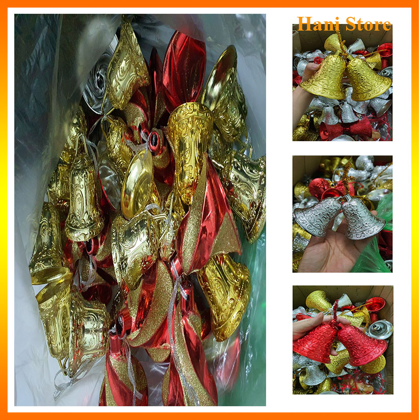 Chuông treo trang trí noel, giangs sinh, trang trí cây thông đủ size 4cm, 6cm, 8cm, 10cm