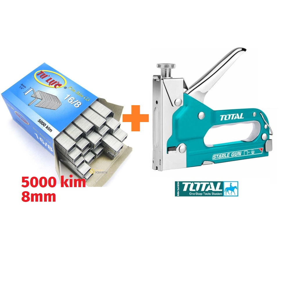 Kìm bấm đinh ghim điều chỉnh tăng lực 4-14mm Staple Total THT31141 Tặng 5000 Đinh Ghim