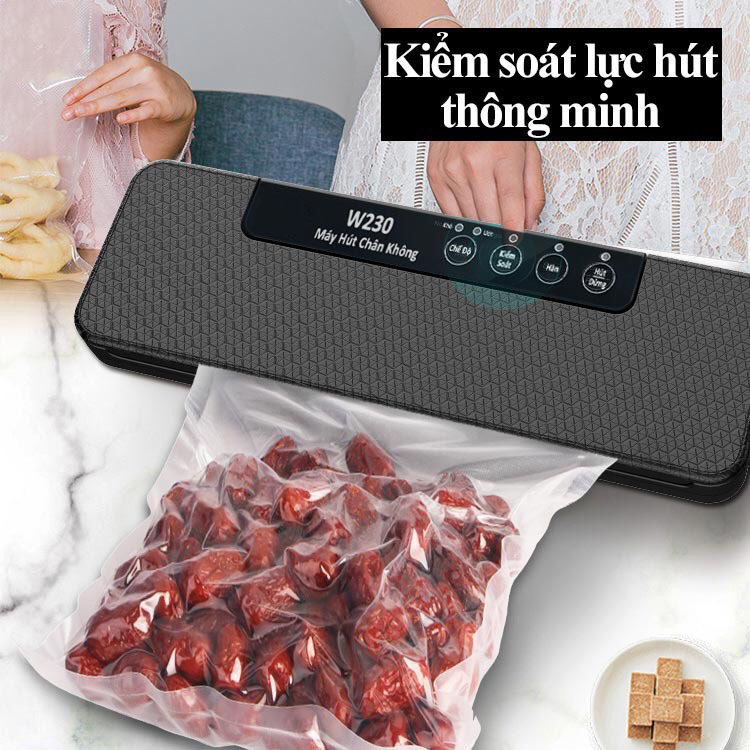 Máy Hút Chân Không W230 Tự Động, Hút Khô Hút Ướt, Hàn Độc Lập Màu Đen (TẶNG 5 TÚI HÚT CHÂN KHÔNG)