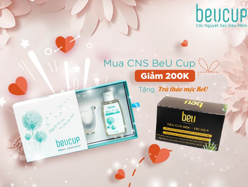 Cốc nguyệt san beucup siêu mềm chính hãng 100% silicol y tế đức