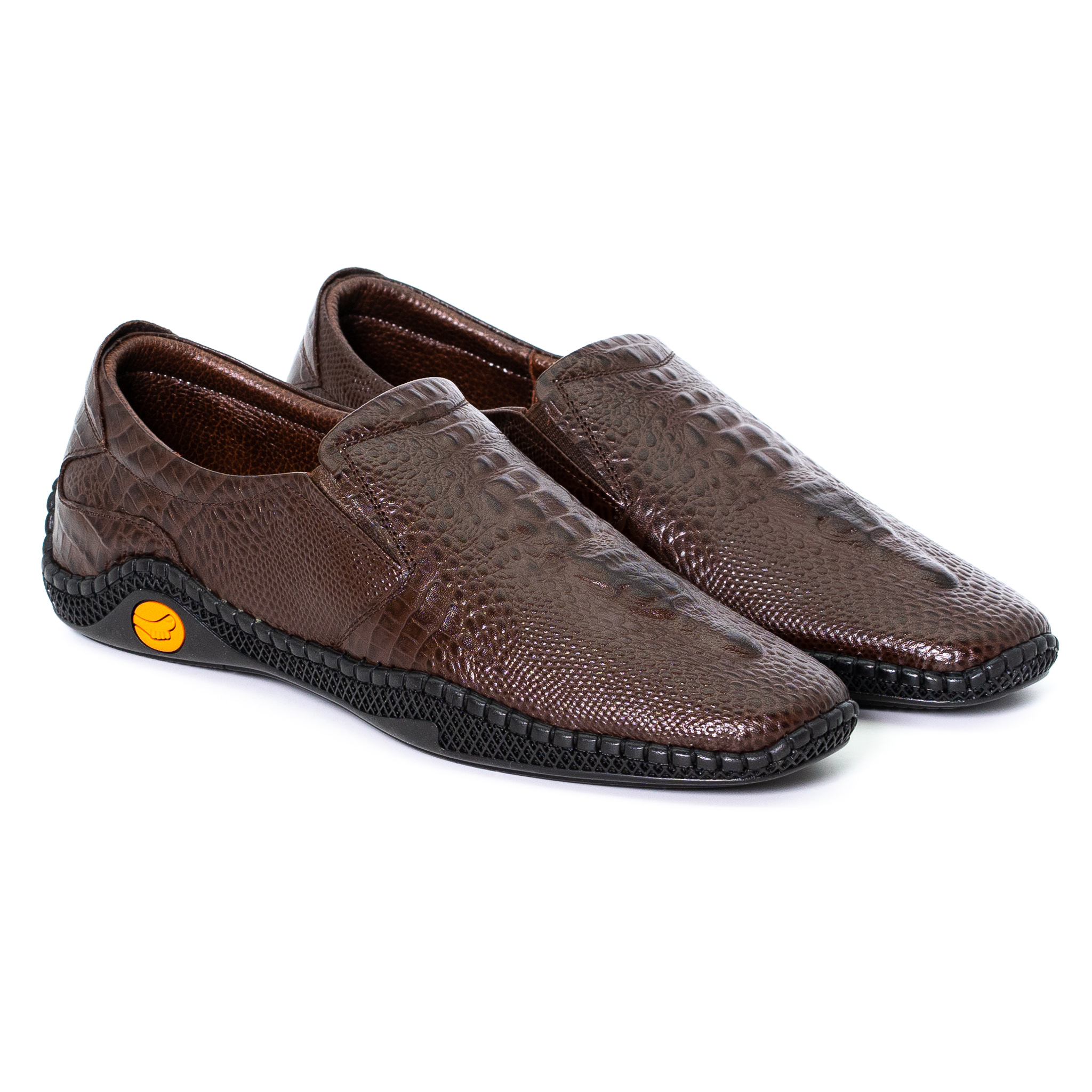 Giày mọi da bò dập đầu cá sấu 3D sang trọng VOShoes VO4097