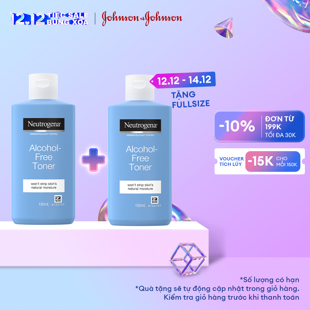 Nước hoa hồng không chứa cồn Neutrogena Alcohol Free Toner 150ml - 101035663