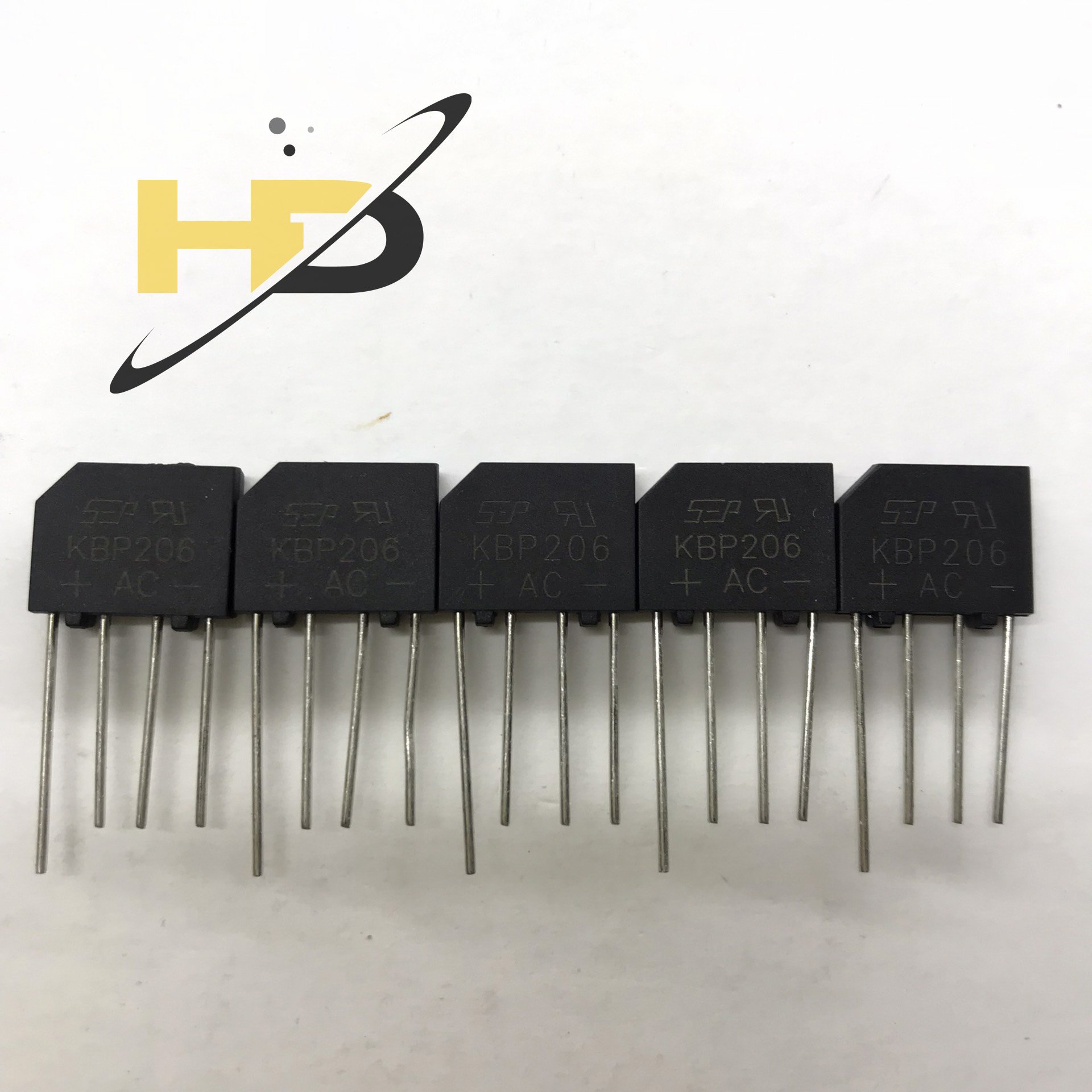 Bộ 10 con đi ốt cầu 2a 600v kbp206 vuông dip-4, diode chỉnh lưu cầu