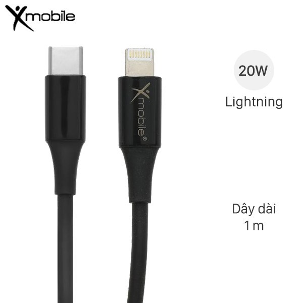 Cáp type c - lightning 1m xmobile cl-pd01-1000 đen