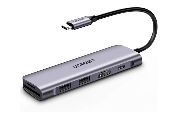 Cáp usb type c to hdmi, usb 3.0, đọc thẻ sd/tf, hỗ trợ sạc usb c ugreen 70411