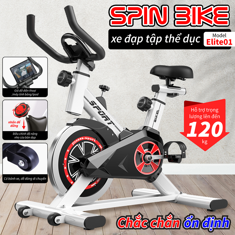 BG - Xe đạp tập thể dục trong nhà giúp tăng cơ ELITE 1 rèn luyện sức khỏe, xe đạp tập gym tăng sức khỏe 2 MÀU chọn lựa