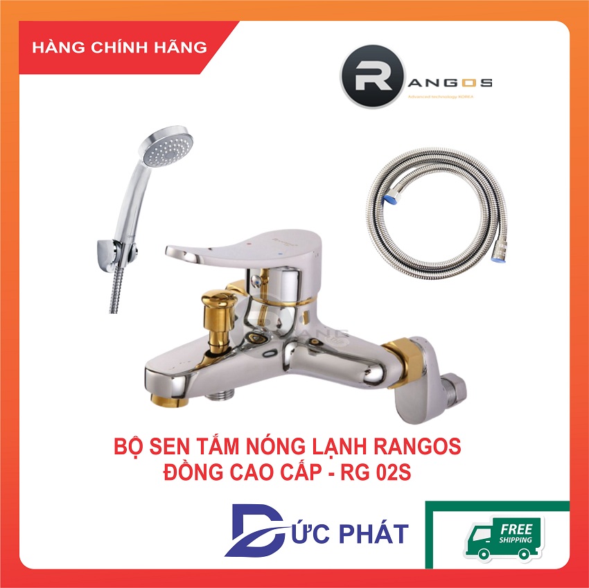 Bộ sen tắm cao cấp chính hãng Rangos RG02S, bộ sen vòi nước khỏe bảo hành 3 năm