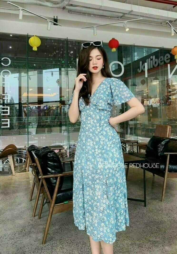 Đầm nữ thiết kế voan hoa phong cách tiểu thư sang trọng hari