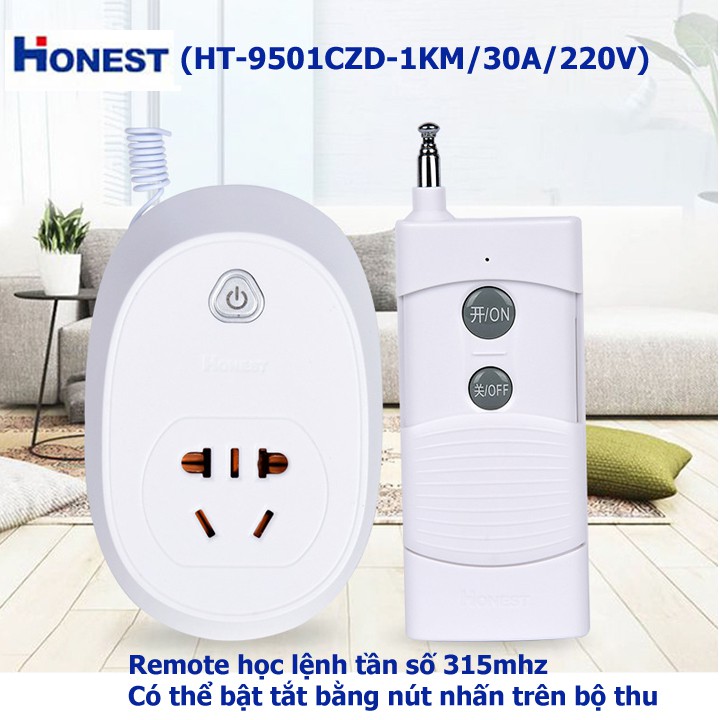 Ổ cắm điều khiển từ xa công suất lớn honest ht-9501 30a 220vac