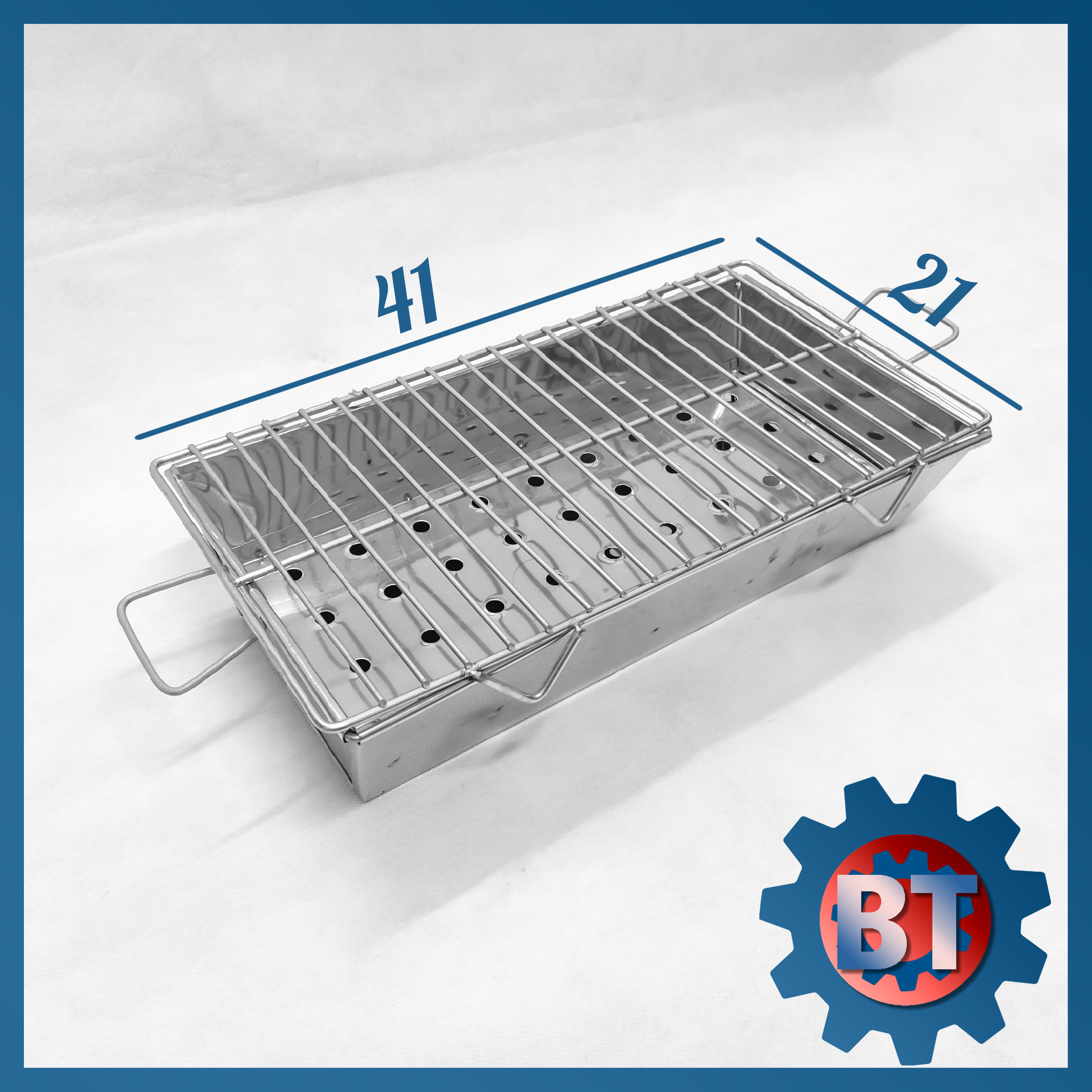 Khay nướng / bếp nướng than hoa Inox + vỉ nướng