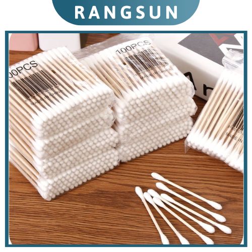 Tăm bông ngoáy tai thân tre thân thiện môi trường, tăm bông nặn mịn