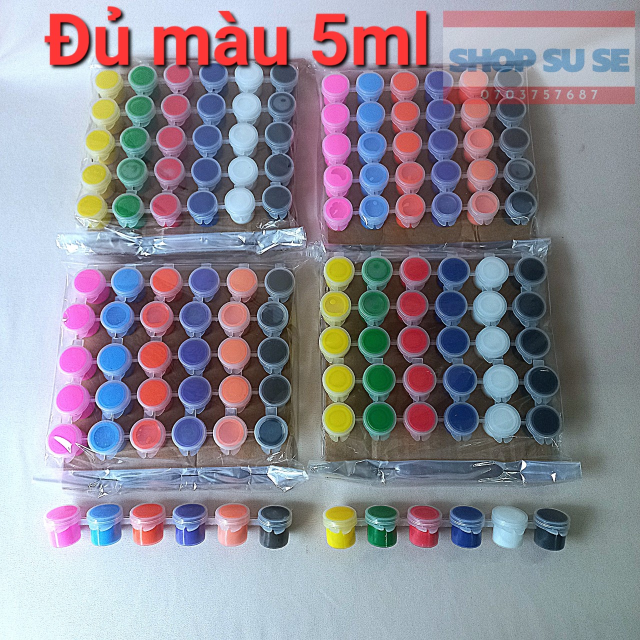 Combo 20 vĩ màu nước tô tượng. Hũ 5 ml