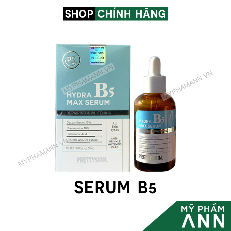 Serum phục hồi da b5 prettyskin chính hãng hydra b5 max serum 50ml