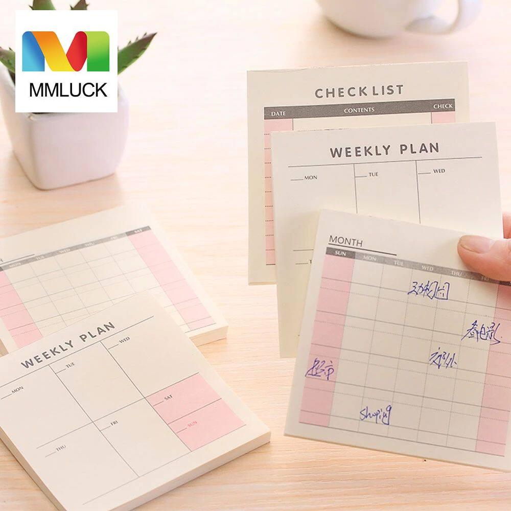 MMLUCK 60 sheets Creative Stationery Check List Notebook Plan List Weekly