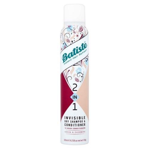Dầu gội xả khô Batiste 2 in 1 Dry Shampoo & conditioner Invisible 200ml