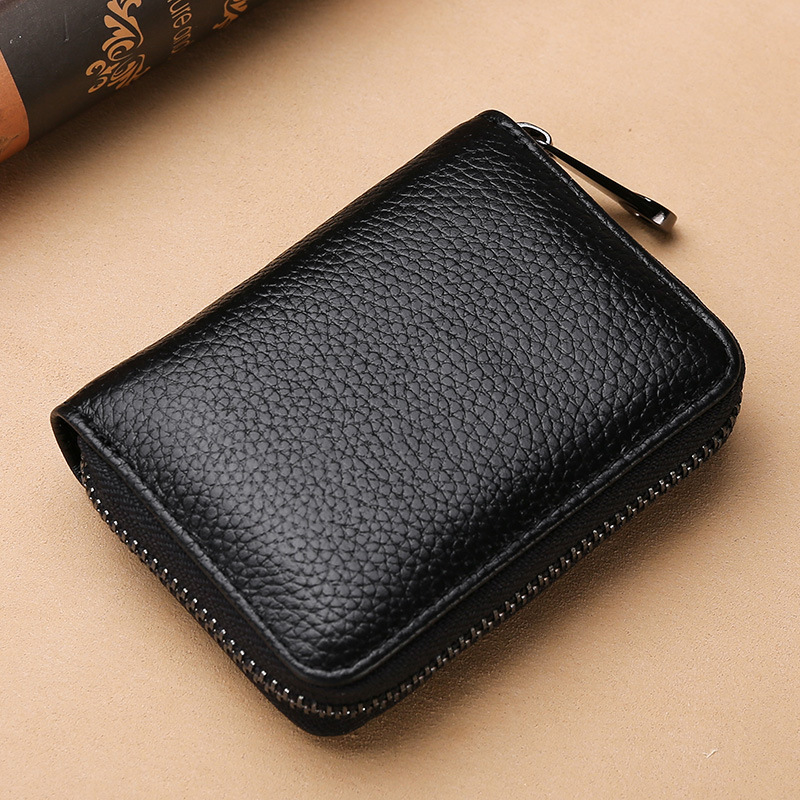👝👝túi đựng thẻ nhiều ngăn bằng da bò hai lớp rfid ví đựng thẻ nam ví có khóa kéo cho nữ ví đựng thẻ id ví đựng thẻ