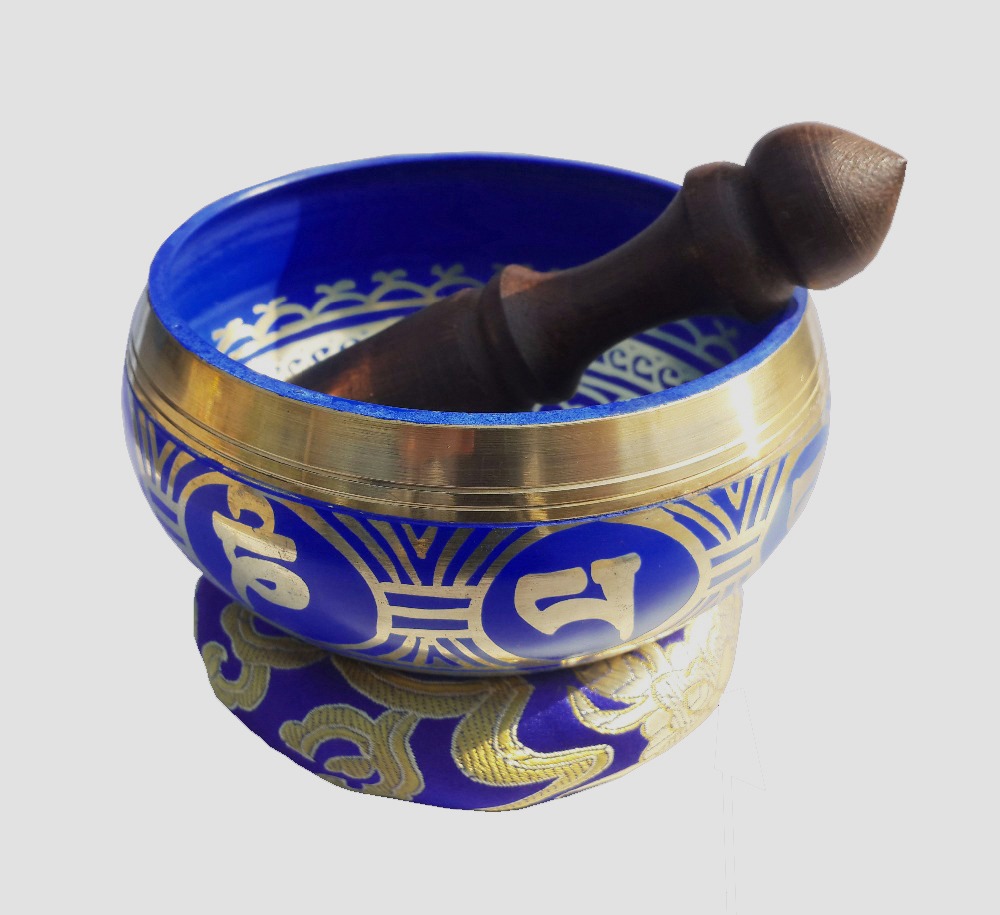 Chuông xoay/ chén hát Tây Tạng chế tác thủ công dùng cho nội thất gia đinh, thờ cúng, yoga và thiền