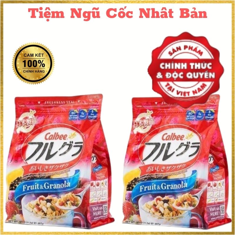 - Combo 02 gói 482g Ngũ cốc trái cây Calbee Nhật Bản,ngũ cốc hoa quả sấy khô, ngũ cốc dinh dưỡng, ngũ cốc sữa chua, ngũ cốc tăng cân, giảm cân cho người gầy