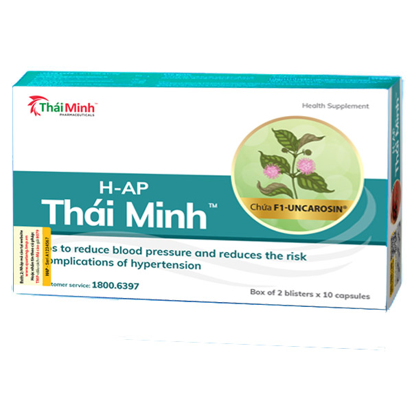 H-AP Thái Minh, hỗ trợ giảm huyết áp và nguy cơ biến chứng cao huyết áp