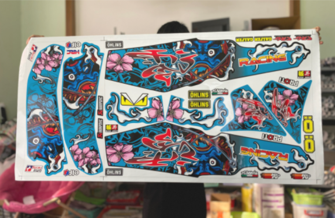 Tem rời Sirius xăng cơ Daruma xanh đen