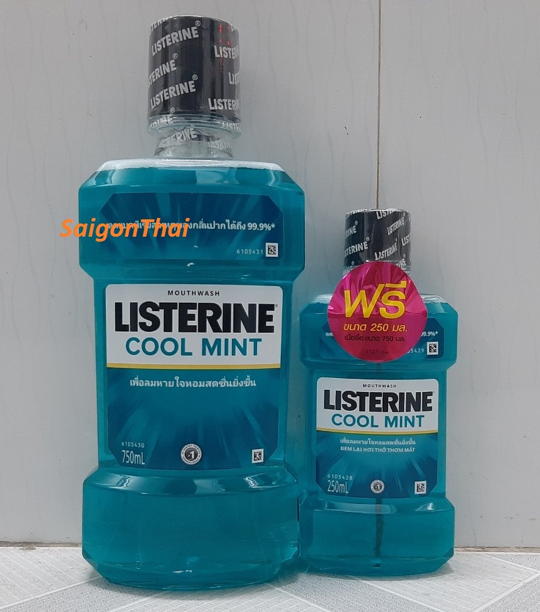 Combo 2 chai Nước súc miệng Listerine chai