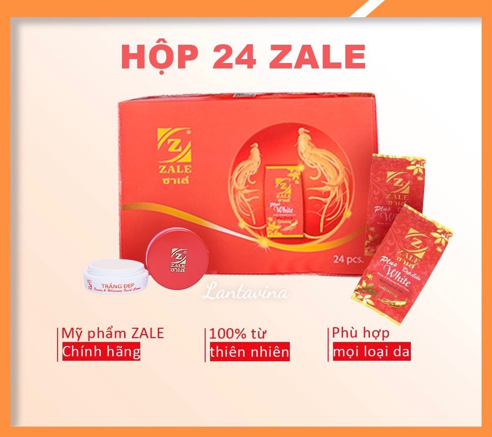 Kem dưỡng trắng da ZALE ĐỎ NHÂN SÂM (6g) : 1 hộp 24 hủ