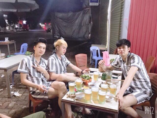 [Linh Anh Boutique ]SET ĐỒ BỘ TÙ PIZAMA KẺ SỌC CHẤT THUN THÁI THOÁNG MÁT D365-DBM28...