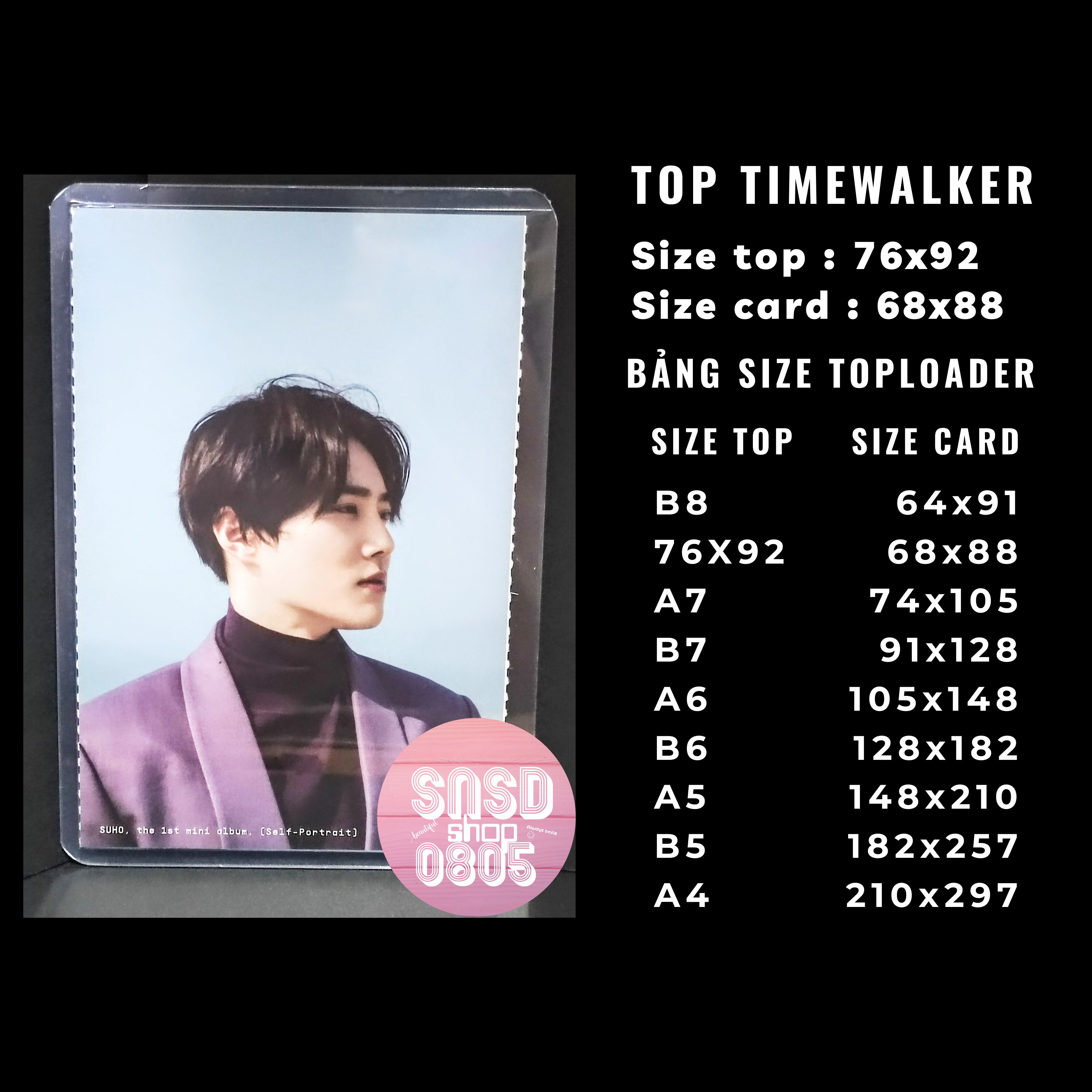 Toploader b6 đựng postcard , photocard , thẻ bài size b6