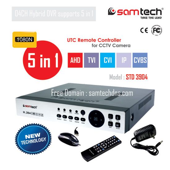 ( Chính hãng ) Đàu ghi Camera 4 kênh Samtech 5 in 1 hỗ trợ nhận tất cả các cam có trên thị trường CVI, TVI, AHD, IP, analog